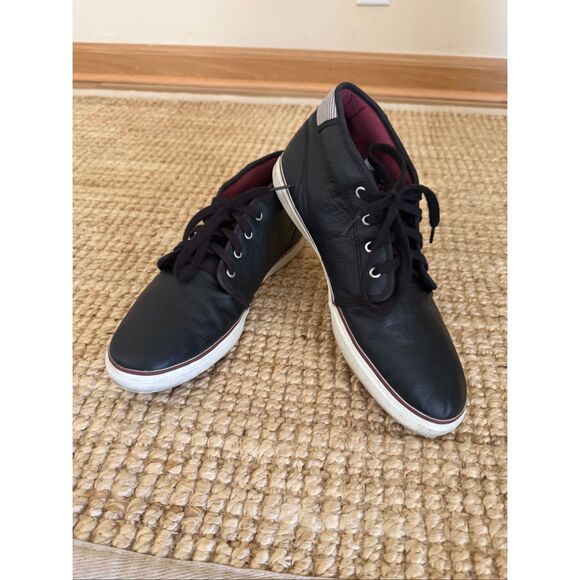 Lacoste Sport Ampthill MTS Black Leather Mid Top Sneakers Men’s 10.5 / EU 44 - Picture 1 of 8